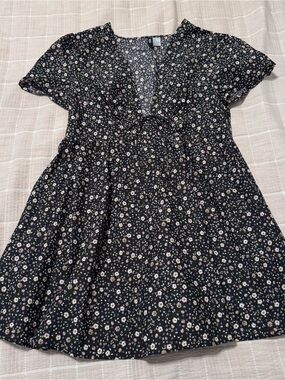 h&m coachella denim dress Ladies - Dark Denim Blue Embellished Denim Dress - Size: XXS